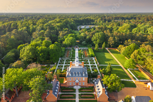 Canvastavla Historic Williamsburg Village at the Governor's Palace 1629