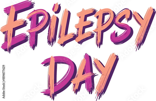 Epilepsy day awareness text art
