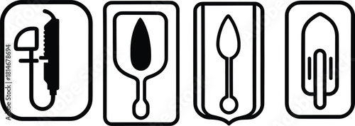 Brochette Icon Set Silhouette Vector Collection for Culinary Branding, Grill Menus, and Food Illustrations Designs