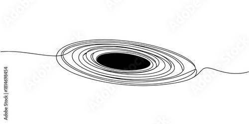 a circular vortex with a dark center, symbolizing depth, motion, energy, spiral forms, and abstract conceptual themes.
