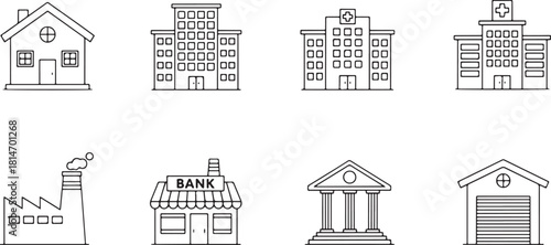 Collection of Hand Drawn Building Icons whisk 3e44f53f49440929736443bf63c8a1f1dr