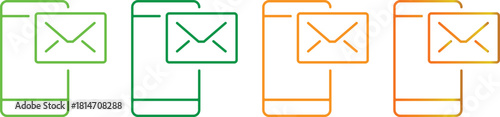 Mobile Message and Email Notification Icons