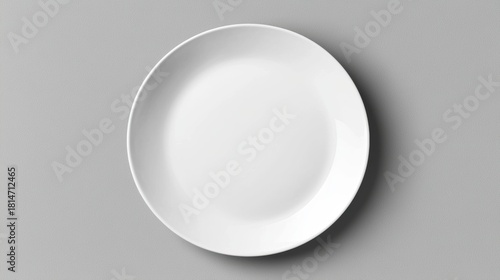 A white plate with no design.