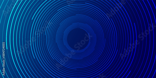 Abstract Circular Pattern Vector Background. Round Colorful Arcs Spiral Backdrop. Moving Circles. 3D Tunnel Depth Effect. Vector Illustration. Radial Speed Lines.