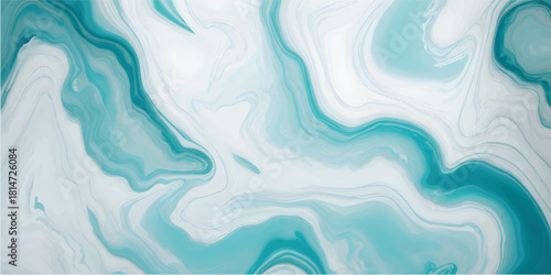 Abstract blue silk texture with flowing water waves pattern and soft light design