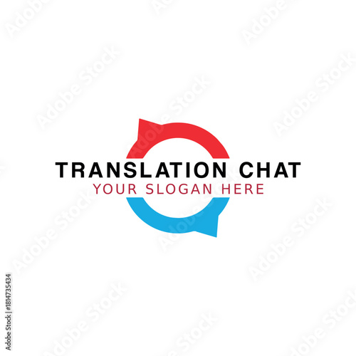 chat translation logo design vector