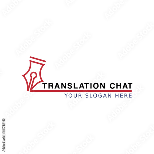 chat translation logo design vector