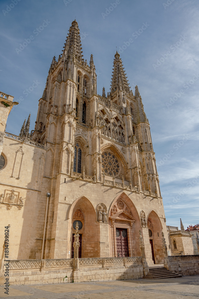 Fototapeta premium UNESCO World Heritage Burgos Cathedral (Burgos, Spain): Grand Spanish Gothic Landmark.