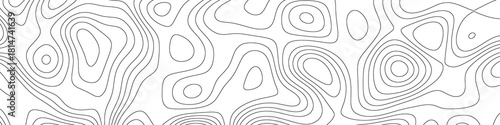 Abstract topographic contour line background, organic fluid curves forming modern geographic style pattern, minimal wavy lines for mapping, nature design, elevation concept illustration