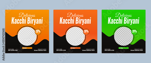 Restaurant Fast Food Social Media Post Template for Promotion