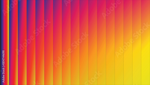 Neon Wave Gradient Vertical Stripes Background – Colorful Yellow Orange Red Blue Abstract Light Wall Art Wallpaper for Digital Design
