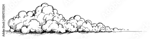 cloud cluster hand drawn sketch