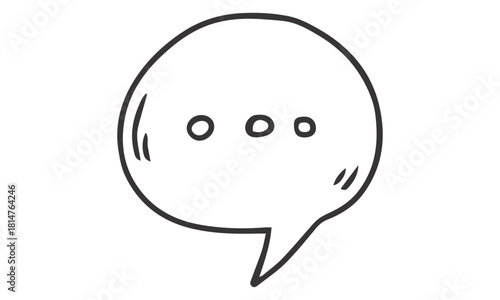 Speech Bubble Icon Expressing Thoughts and Conversations in a Simple Design