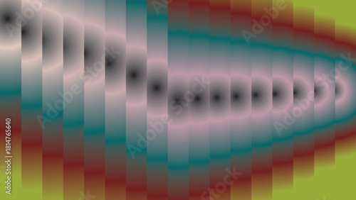 Abstract Gradient Wave Pattern with Vertical Bands and Lime Green Background