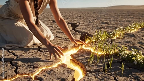 Wallpaper Mural Reviving the Desert - A Womans Touch Brings Life Back to Arid Lands. Torontodigital.ca