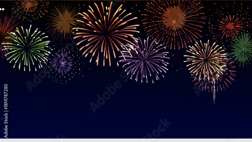 fireworks on the night sky