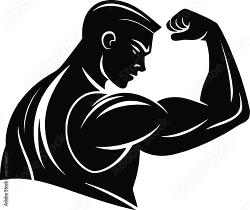muscle of a man silhouette 