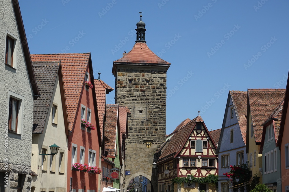 Fototapeta premium Siebersturm in Rothenburg ob der Tauber