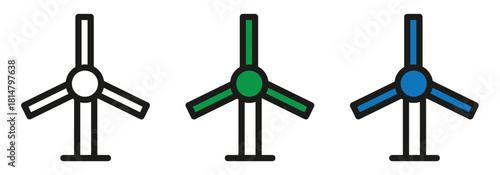 Sustainable power generation shown with colorful windmills representing clean energy solutions and eco friendly technology for a brighter greener future