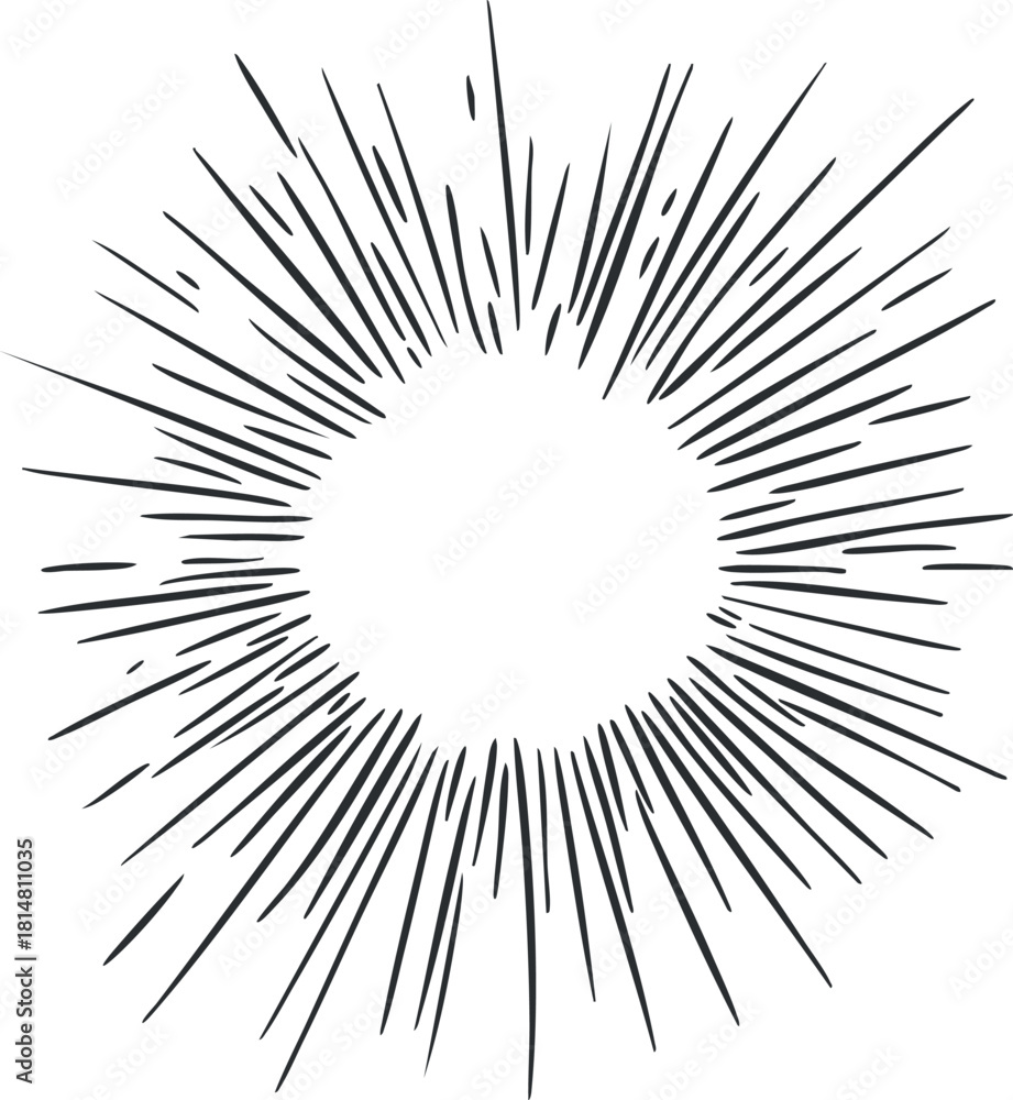 Fototapeta premium Abstract burst vector illustration featuring dynamic rays radiating outward, perfect for graphic design and creative projects
