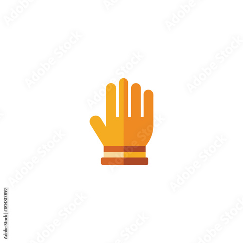 Safety glove icon minimal protective gear concept vector art