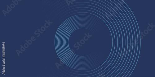 Abstract Digital Circles of Particles with Noise. Futuristic Circular Sound Wave. Big Data Visualization. 3D Virtual Space VR Cyberspace. Crypto Currency Concept. Vector Illustration.