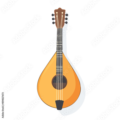 2D flat vector illustration of Mandolin Pick, clean and minimal icon style, isolated on white background.