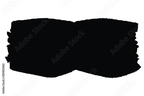 Black silhouette of a torn paper edge on a white background vector illustration