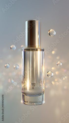 Luxury Cosmetic Serum Bottle Hero Shot
