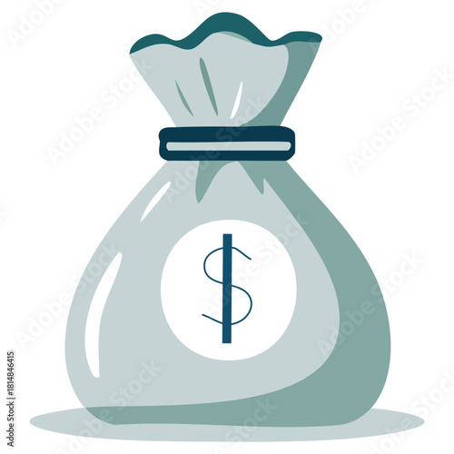 Money Bag Icon Vector Illustration Dollar Sign Wealth Creative Image Economy Concept Design Financial Success Stock