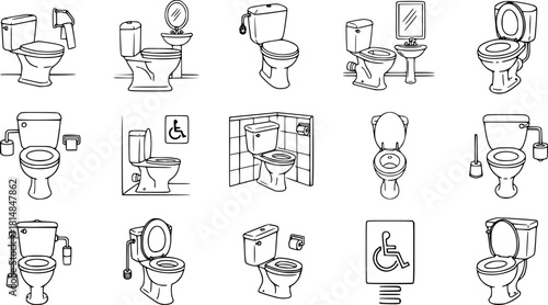 Collection of Toilet Icons