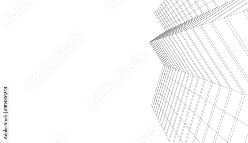 Architectural drawing vector 3d illustration