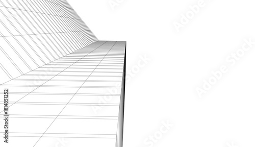 Architectural drawing vector 3d illustration