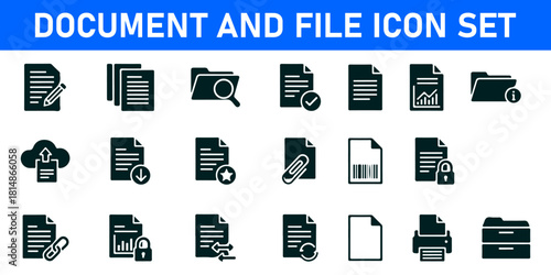 Custom Document Management Icon Set