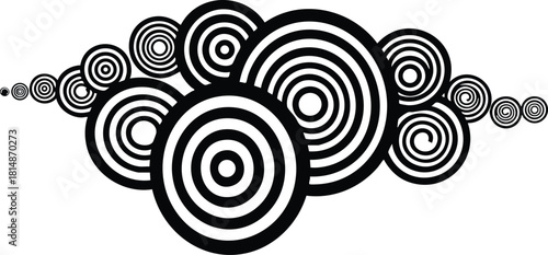 Circular patterns featuring concentric circles in a dynamic arrangement for modern design projects and creative expressions 