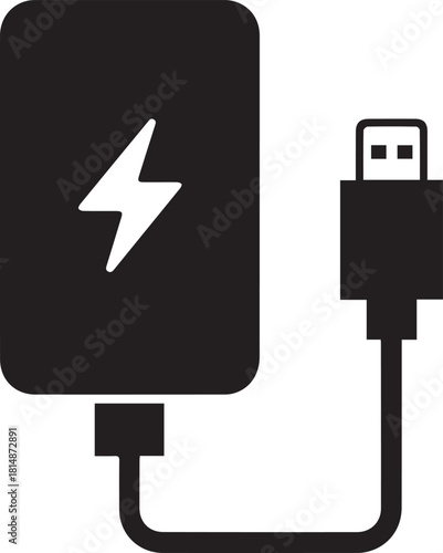 charger usb wall plug adapter with cable and rectangular usb plug