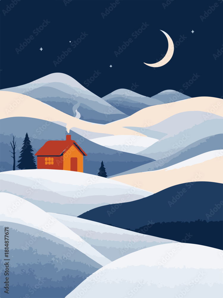 Fototapeta premium house in the snow