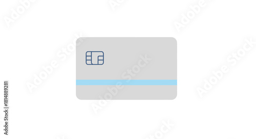 Grey card with chip and stripe