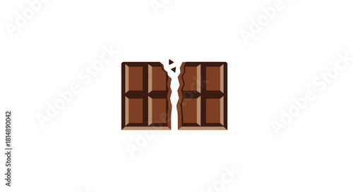 Divided chocolate bar graphic
