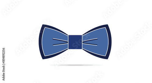 Simple blue bow tie