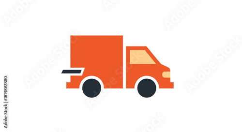 Simplified illustration of a delivery truck