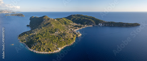 Die Insel Lopud in den Elafiten in Dalmatien bei Dubrovnik in Kroatien	
