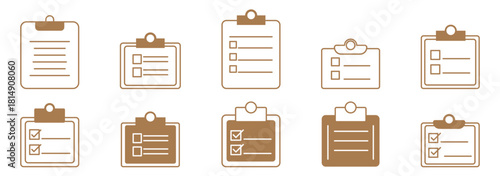 To Do List icon set, checklist icons, planner task symbols, productivity design, minimal to do list vector, modern task icons, isolated list collection 