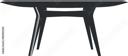Modern minimalist vector illustration of a stylish table design for interior decor and furniture projects