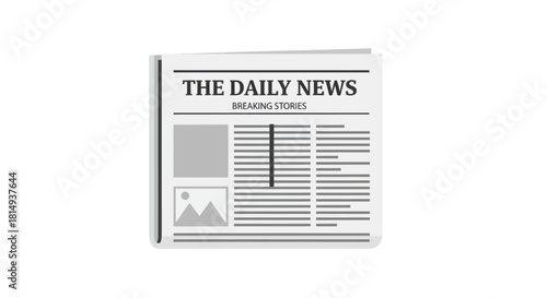 Daily News" newspaper, with placeholder image & text