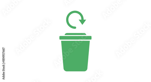 Green bin icon with circular arrow suggesting recycling