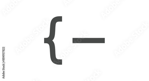 Black bracket and dash