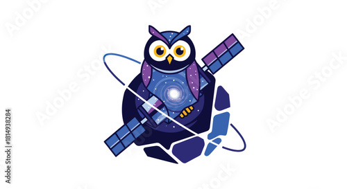 A cosmic owl with satellite wings