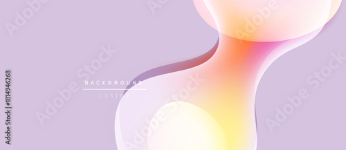 Abstract fluid shapes, soft pastel colors, light gradients. Minimalist design, smooth curves, elegant composition. Background texture subtle.