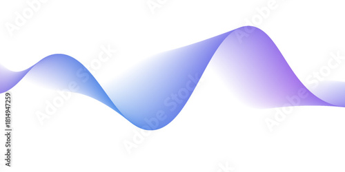 Modern abstract glowing wave background. Dynamic flowing wave lines design element. Futuristic technology and sound wave pattern. PNG file.